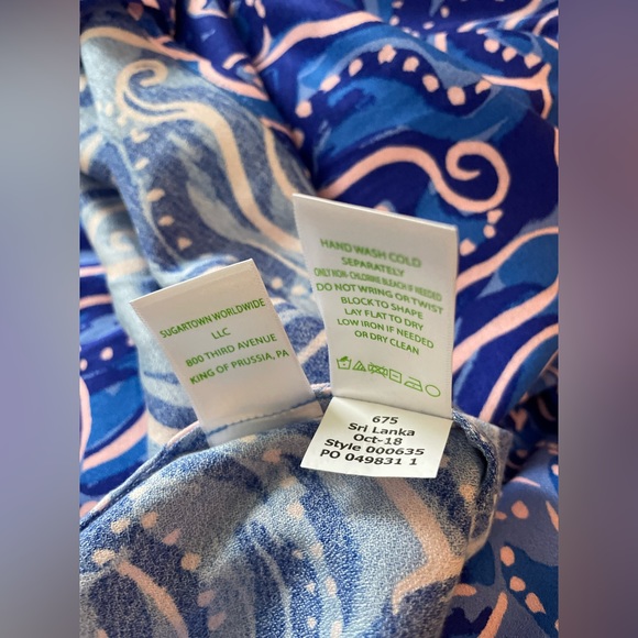 🚫SOLD🚫NWT Lilly Pulitzer Gracelynn Stretch Dress In Coastal Blue Whispurr💙 - Picture 10 of 16